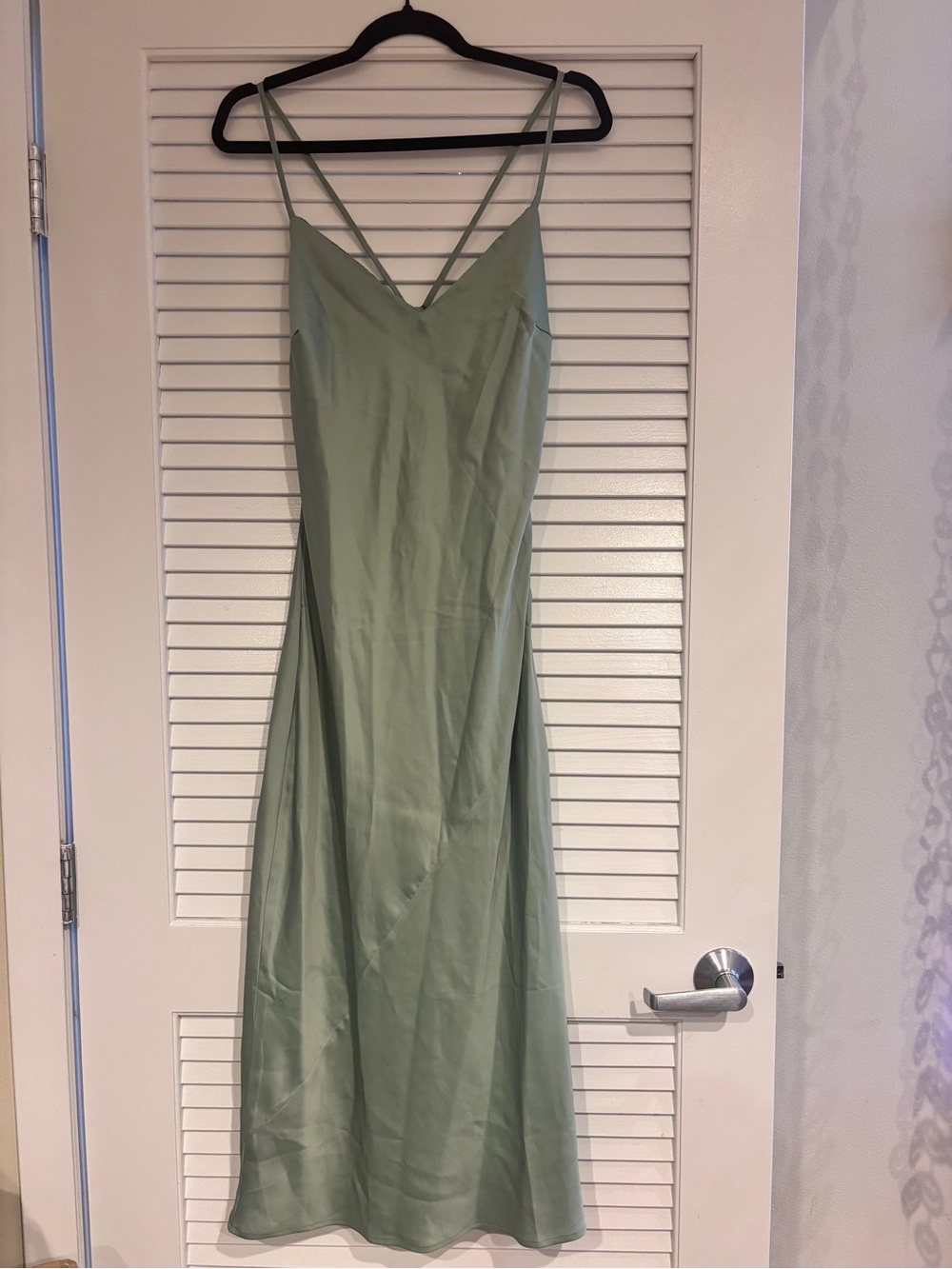 Ardene Sage Green Maxi Slip Dress with Double Straps